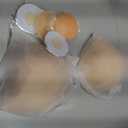 Invisible Sticky Bra Push Up, Reusable Adhesive Bra for Backless Dress, Seamless Silicone Nipple Covers for Women (D Cup, Beige, 2PCS)
