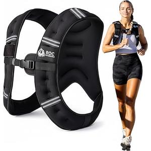 Outdoors Weighted Vest W/ Rub-Free Technology for Woman and Men, 10lb Weight Vest with Reflective Stripe for Workout, Strength Training, Running, Walking, Fitness, Weight Training, Weight Loss, Weightlifting