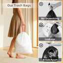 KUK 13 Gallon Tall Kitchen Drawstring Trash Bags, Unscented, White, 200 Count, Tear-Free Individual Garbage Bags, Tear-Resistant, Leak Proof, Garbage Bag for Kitchen, Home Office 2