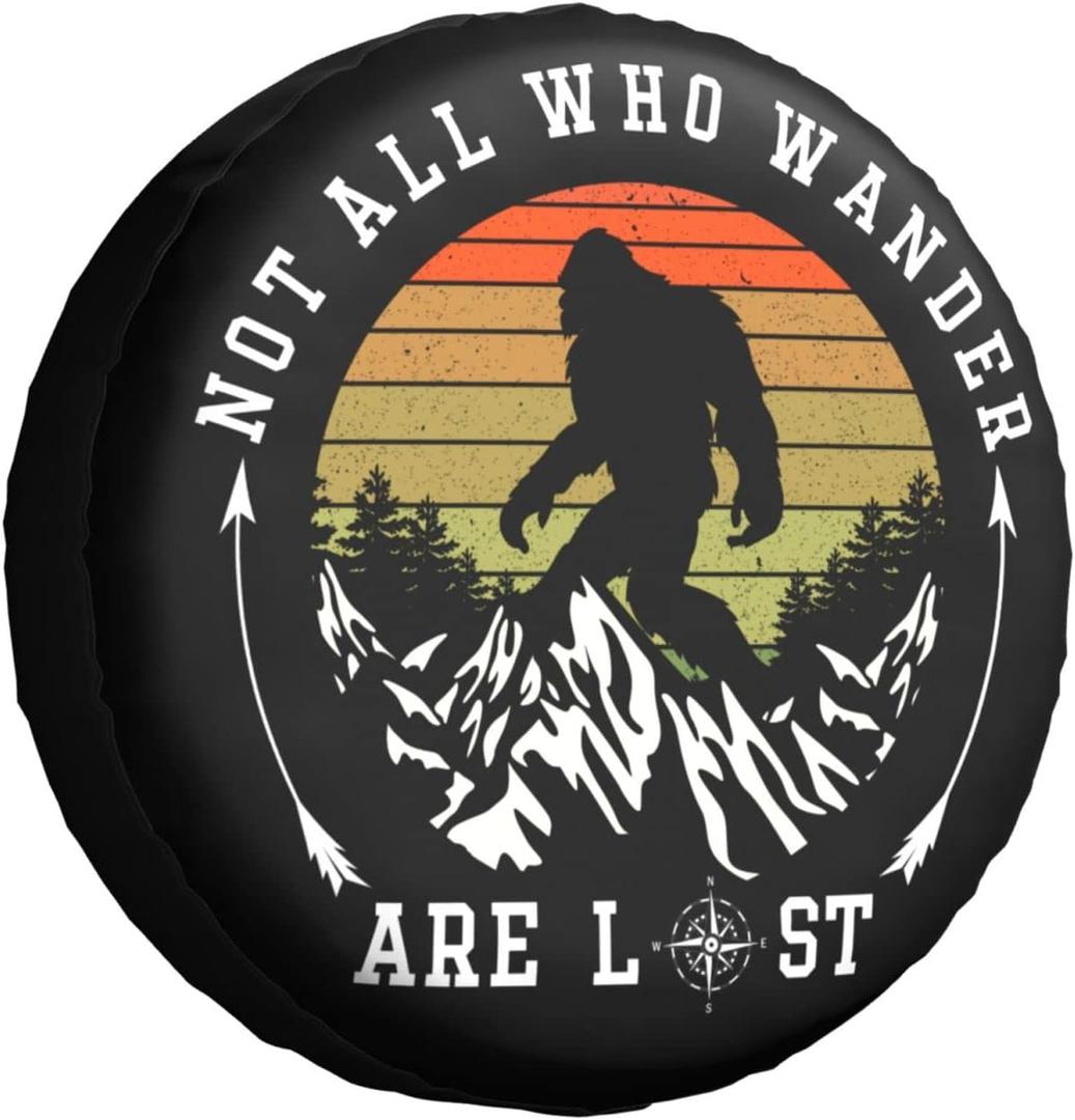 Not All Those Who Wander are Lost Spare Tire Cover 14 Inch Wheel Protector for Truck SUV Trailer Camping Rv Tire Covers