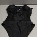 SOLY HUX Women's One Piece Swimsuits Deep V Neck Halter Mesh Monokini Bathing Suits Beachwear Medium