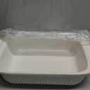 Artena Baking Dish 5.1 Quarts, Casserole Dishes For Oven, Baking Pan With Handles, Lasagna Pan Deep, Large Casserole Dish, Rectangular White Ceramic Bakeware (Baking Dish With Lids)