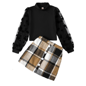 Girl Skirt Sets Casual Winter Fall Dresses Cute Clothes Outfit for Girls 7-8Y