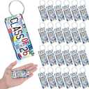 Tondiamo 24 Pcs 2026 Graduation Keychain Bulk Graduation License Plate Keychain Class of 26 Decoration College Key Ring Gift 2026 Party Favors for Senior Middle High School