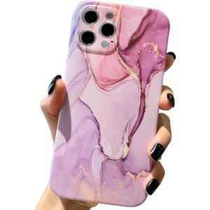 Marble Design Case Compatible with iPhone 12 Pro Max for Women Girls , with Unique Full Camera Lens Protection Slim Matte Case Shockproof Soft Flexible Protective Cover for 12 Pro Max 6.7 inch 5G