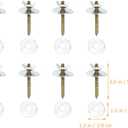 balacoo 8 Sets Stainless Steel Bird Cage Perch Screws and Nuts Kit Lightweight Bird Perch Fixing Accessories Easy Installation for Parrots and Small Pets