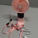 Portable Fan, 4200mAh Battery Operated Fan, 5 Speeds&Digital Display, Makeup Fans for Women with Base, 180Foldable 3in1 Handheld/Neck/Desk Fan for Outdoor Indoor,Ultra Quiet (Pink)