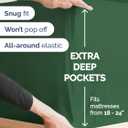 Extra Deep Cal King Sheet Set - 6 Piece Breathable and Cooling Sheets - Hotel Luxury Bedding for Women, Men, Kids & Teens - Easy Secure Fit - Soft & Wrinkle Free - Extra Deep Pockets - Emerald Green