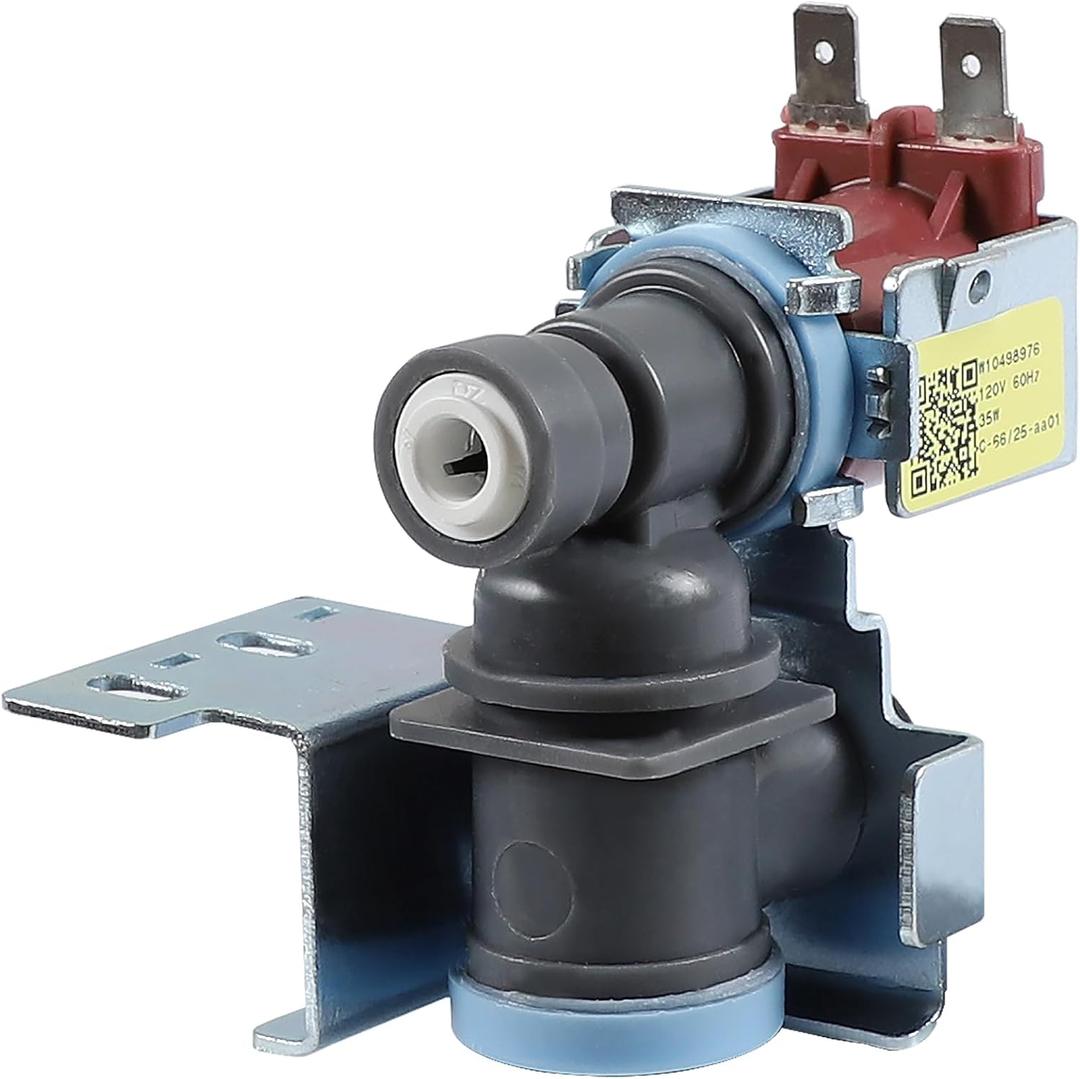 WPW10498976 W10498976 Refrigerator Ice Maker Water Inlet Solenoid Valve for Whirlpool Maytag Kenmore W10420082 WPW1049897 W10498974 AP6022334 PS11755667 K-78200 IMV-576 k-78186 K-78186-AM 2315508
