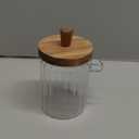 Coffee Canister, Coffee Container with Wooden Spoon and Lid, Ribbed Design, Airtight Storage Jar for Coffee Beans/Coffee Grounds/Sugar/Salt/Loose Leaf Tea, 20 Oz