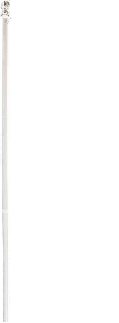 Grace Alley Flag Pole: 6 Foot Tangle Free Spinning Flag Pole. Residential or Commercial Flag Pole. Wind Resistant/Rust Free. (White)
 2pack