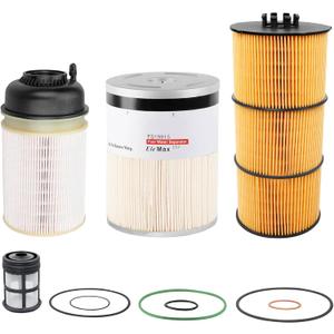 DD15 Fuel Filter Water Separator and Oil Filter kit Compatible With 2013-2019 Freightliner Cascadia/Western Star Detroit DD13 DD16 Engines Replaces# FS19915 PF9908 P551005