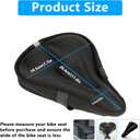 Bike Seat Cushion, Waterproof Gel Bike Seat Cushion Cover - Soft Padded Comfort for Men & Women