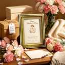 Upsimples 5x7 Picture Frame with Real Glass, Ornate Vintage 5 x 7 Photo Frames for Wall Decor or Tabletop Display, Gold, 2 Pack