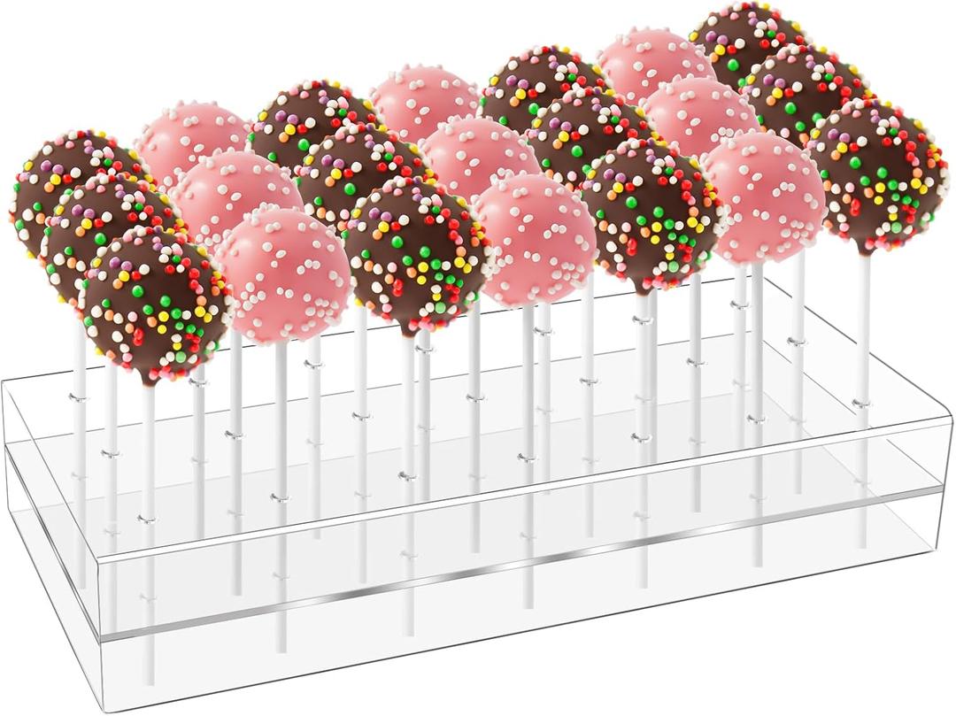 Cake Pop Holder 21 Holes Clear Acrylic Lollipop Holder Cakepop Display Stand Lollipop Holder Stand Decorative Candy for Weddings Birthday Parties