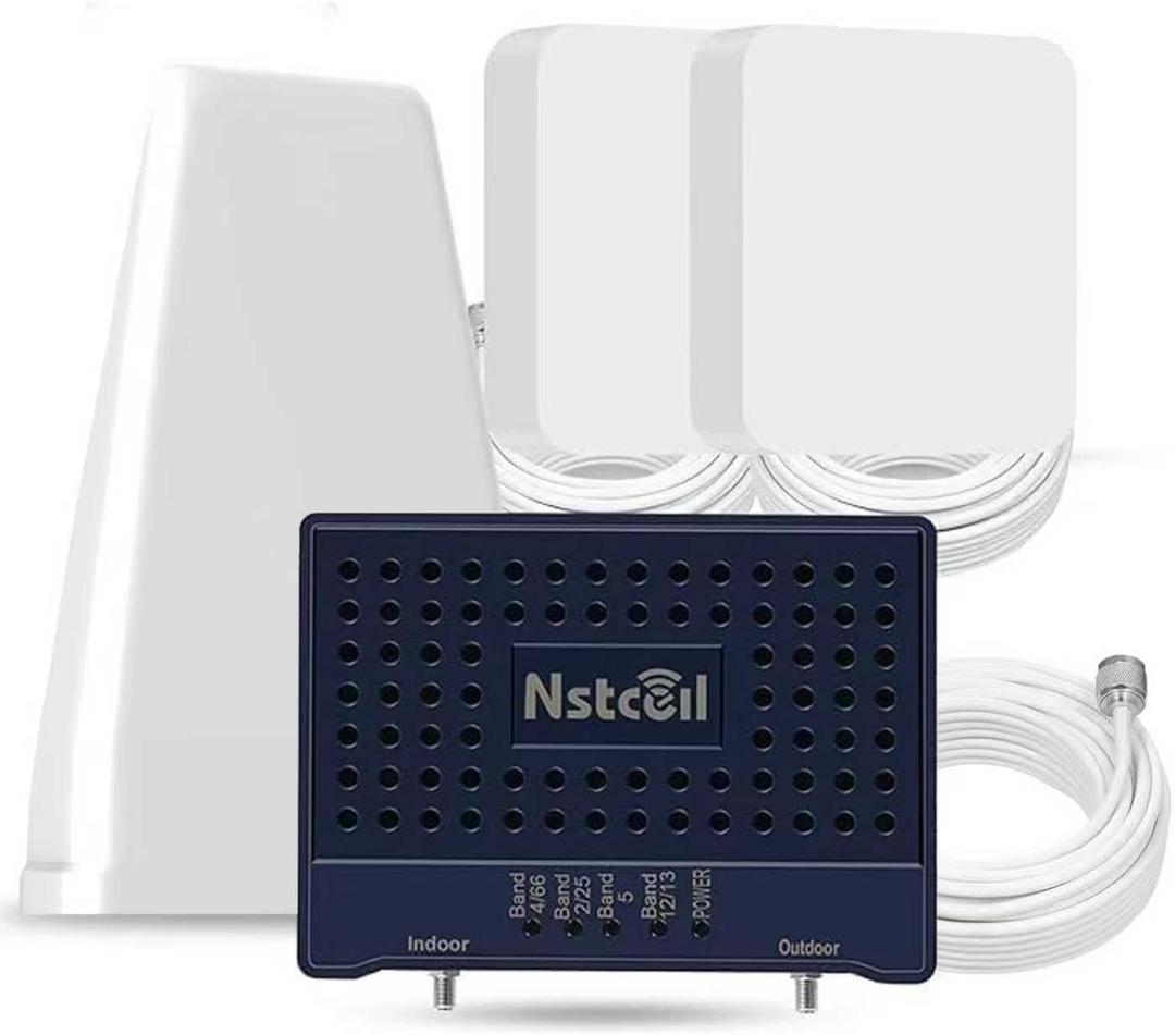 Cell Phone Booster for Home & Multi-Room,Up to 7,000 sq ft,Cell Phone Signal Booster for Band 66/25/2/4/5/12/13/17,Boost 5G 4G Data for All U.S. Carriers FCC Approved Cell Signal Booster