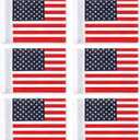 Oudain Golf Flag with Tube Inserted Waterproof Putting USA Golf Target Flag 420d Nylon Mini Pin for 250th Anniversary Yard Indoor Outdoor Veterans Day Patriotic Backyard Garden, 8 x 6 Inch(6 Pcs)