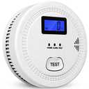 2 in 1 CO & Smoke Alarm,Carbon Monoxide Detectors, with Battery, Smoke Detector,85dB in Alarm,for Home and Kitchen,LCD Screen,Easy to Install 4 packs