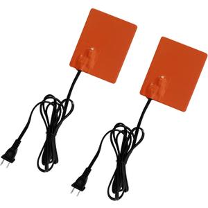 2PCS Engine Block Heater Oil Pan Heater Pad with Thermostat 120V 150W 4 X 5 Inch 3M Self-Adhesive Metal Surface Dipstick Engine Block Silicone Heating Pad with 68 Inch Long Power Cord