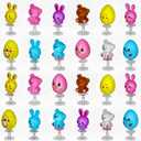 MGparty 24Pcs Easter Jumping Popper Toys Easter Basket Fillers Gifts Party Favors Supplies Stocking Stuffers Gifts for Kids Boys Girls Toddlers Bulk for Classroom Treasure Box Prizes