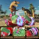 Remote Control CarDinosaur Toys car for Kids2.4GHz LED Gesture Sensing RC Car4WD Rotation RC Stunt Car with Lights and MusicDino Toys for Kids Ages 3 4 5 6 7 Gifts for Boys Girls(Red)