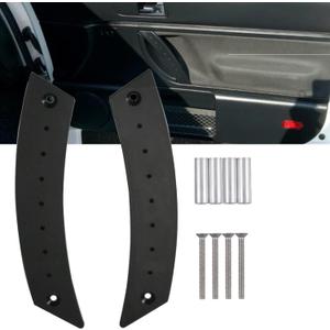 Door Panel Pull Handle Set Compatible with Beetle 1998-2010 Aircraft Grade Aluminium Black 2 Handles with 4 Screws