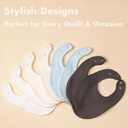 8-Pack Baby Drool Bibs, 100% Cotton, Ultra Soft & Absorbent for Newborns, Adjustable Snaps, Shower Gift (Yellow)