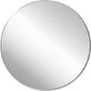 FrameWorks 24" Deluxe Contemporary Silver Circular Aluminum Mirror
