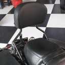 AUFER Detachable Upright Passenger Backrest Sissy Bar w/Back Rest Pad Compatible With For Touring Road King Street Glide Electra Glide Road Glide FLHR FLHX FLHT FLTR 2009-2025 (Black