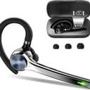 HEIBAS Bluetooth Headset Wireless Bluetooth Earpiece, with 500mAh Charging Case 72 Hours Talking Time Built-in Microphone for iOS Android Cell Phone, V5.1 Hand-Free Headphones for Trucker, Office