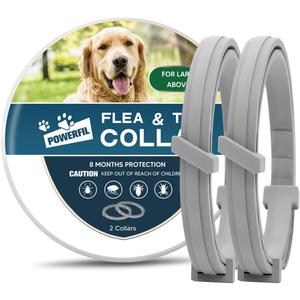 Flea Collar Dogs, Tick Collars for Dogs, Flea and Ticks Collar for Dog, Adjustable, Suitable of Dog, 8 Months Protection, Naturally, Effectively (2 Ounce (Pack of 1))