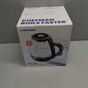 Chefman 1.7-Liter Electric Tea Kettle w/ Borosilicate Glass and Automatic Shutoff - Black