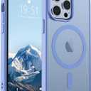 SUPFINE Magnetic for iPhone 13 Pro Max Case (Compatible with MagSafe) (Military Grade Drop Protection) Slim Translucent Matte Shockproof with Anti-Fingerprint Phone Case,Blue Purple