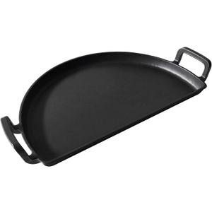 SafBbcue Cast Iron Half Moon Griddle Pan, Griddle Hotplate Compatible with 22 inch Charcoal Grill, Nexgrill, Slow n Sear, VEVOR, Kamado, Big Green Egg 22" Charcoal Kettle Grill Accessories