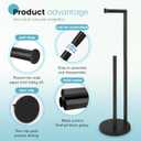 Toilet Paper Holder Stand, Toilet Paper Holder Free Standing, Toilet Paper Stand, Black Galaxy Toilet Paper Storage, Rustproof Bathroom Toilet Paper Holders for 4 Rolls