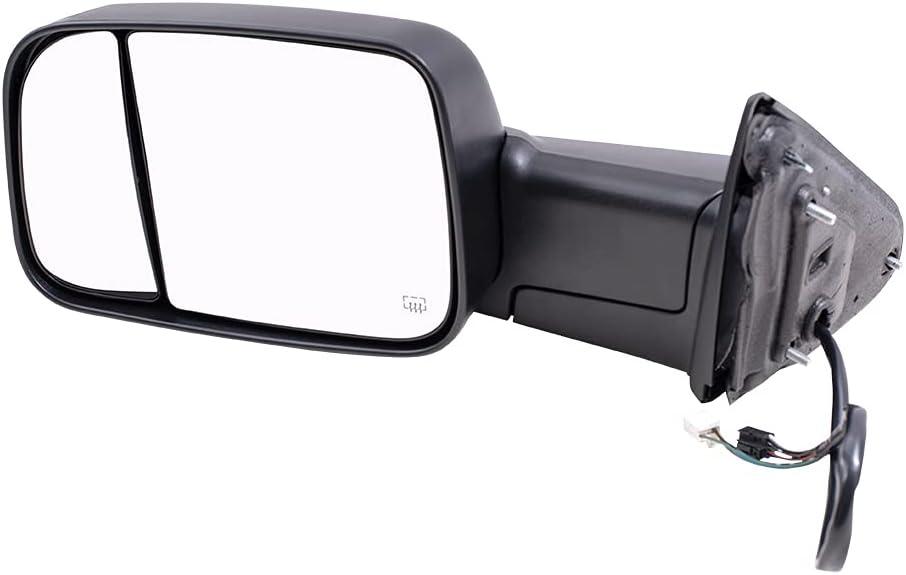 Power Towing Mirror for 2013-2018 1500 Built To 2/28/22 Flip-Up Temperature Sensor Turn Signal Indicator Puddle Lamp Heated Manual Fold 2013-2018 2500 2013-2018 3500 2014-2018 ProMaster 1500 Left