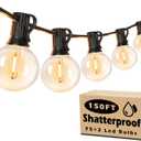 Brightever Outdoor String Light 150FT, Waterproof Dimmable Patio Lights with 75 G40 Globes, Shatterproof Connectable Outside Hanging Light for Backyard Porch