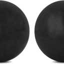 Heka Naturals Polished Shungite Black Crystal Spheres Set | 2 Inch - Decorative Crystal Chakra Decor, Home Decor, Real Crystal Stress Ball, Feng Shui Healing & Massage Ball (Set of 2 Polished Spheres 5 cm)