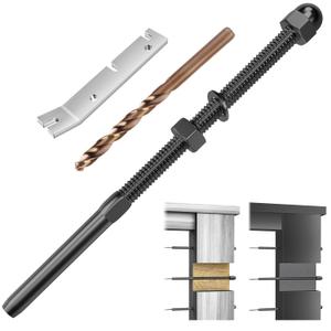 CKE 50 Pack 6" Long 1/8" Black Cable Railing Hardware Kit Hand Swage Threaded Stud Tension End Fitting Terminal for 4x4 2x2 Wood/Metal Post, T316 Stainless Steel 1/8" Deck Cable Railing System, BCR06