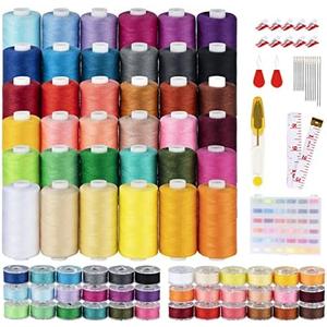 103 Pcs 36 Color Sewing Machine Thread & Prewound Bobbins Size A, 700 Yard Thread for Sewing Machine, Sewing Threads for Sewing Machine Hand DIY Beginners, Stitching, Home