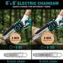 TNELTUEB 4-In-1 Cordless Pole Saw & Mini Chainsaw, 1000W Brushless Motor