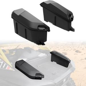 Rear Side Cargo Storage Boxes for Can Am Maverick R MAX 2024-2025 Accessories, 13.5L Poly Water Resistant LinQ Bed Side Removable Storage Trunk Box Tools Bin Replace #715007372 (2 PCS)