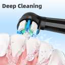 10 Pcs IO Replacement Brush Heads Compatible with Oral B IO 2/3/4/5/6/7/8/9/10/Deep Clean Series Electric Toothbrushes, Toothbrush Heads Compatible with Oral B IO (Black/White)