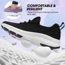 ZOVE Wide Toe Box Shoes Women Extra Wide Width Sneakers Ultra Light Road Running Shoes Non-Slip Tennis Sneakers Breathable Walking Athletic (Black)