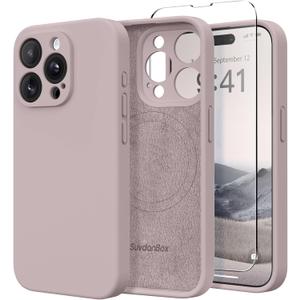 Magnetic for iPhone 12 Pro Max Case, Compatible with MagSafe, [Full Camera Protection][Screen Protector] Silicone Shockproof Protective Phone Case for iPhone 12 Pro Max 6.7", Hazel