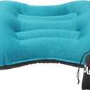 Ultralight Inflatable Camping Pillow, Compressible, Compact, Comfortable, Ergonomic Inflating Pillows, Portable Travel Air Pillow for Outdoor Camp, Hiking, Backpacking & Airplane Travel (Lake Blue)