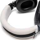 M50X Headband Cover, Dual-Layer Neoprene Headband Cushion Compatible with Audio Technica ATH M50 M50X M50XBT M50S M40X M40 M30 M Series Headphones - Headband Tape Protection (White)