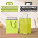 Pikalon 6 pcs Neon Yellow Gift Bags with Handles, Medium 8.66"x4.72"x9.84" Bright Color Gift Wrap Paper Bag Party Favor Bag Boutique Retail Bags for Wedding Birthday Baby Shower Wedding Welcome Party Supplies (Yellow, 8.66x4.72x9.84 Inches)