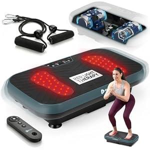 Lifepro VibraRed Vibration Plate with Red Light Therapy & Resistance Bands