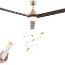 Smart Ceiling Fan with Light, 42in Ceiling Fan with Remote Control, Adjustable Light Color Wind Speed, Timer, 45W, Dark Brown